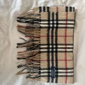 Burberry Narrow Check Cashmere Scarf